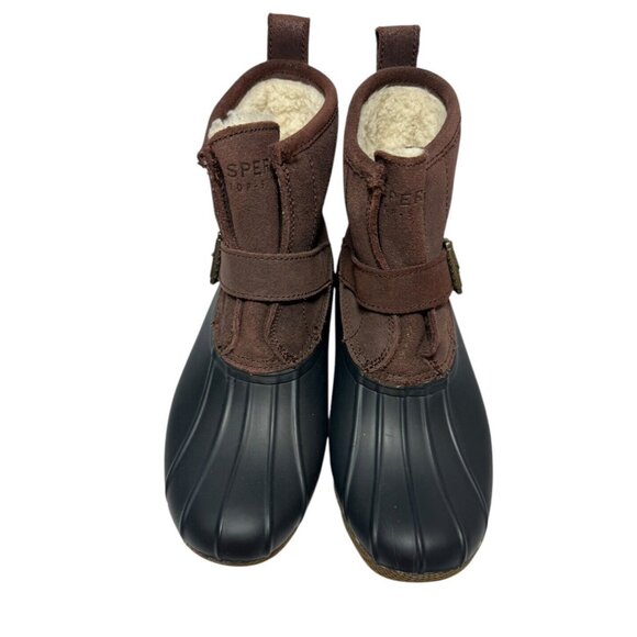 Sperry Top Sider Rip Water Duck Boots Faux Fur Womens 9 Waterproof Blue Rubber - Picture 8 of 16